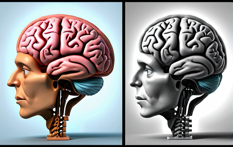 **Image Prompt:** Two brains, one labeled "System 1" (fast, intuitive) showing a familiar face, the other labeled "System 2" (slow, reasoning) working on a complex math problem. Contrast the energy and focus of each.